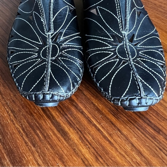 Pikolinos womens jerez black leather moccasins loafers shoes sz 37 - Picture 9 of 10
